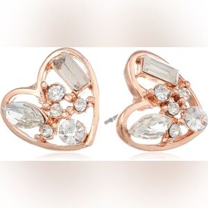 Betsey Johnson "Iconic Baguette" Crystal Stud Earrings